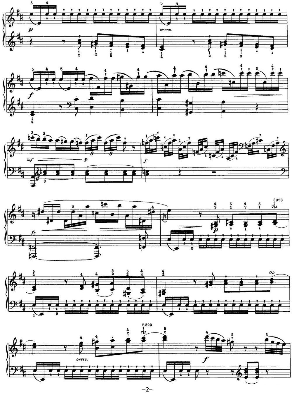 海顿 钢琴奏鸣曲 Hob XVI 19 Divertimento D major钢琴曲谱（图2）