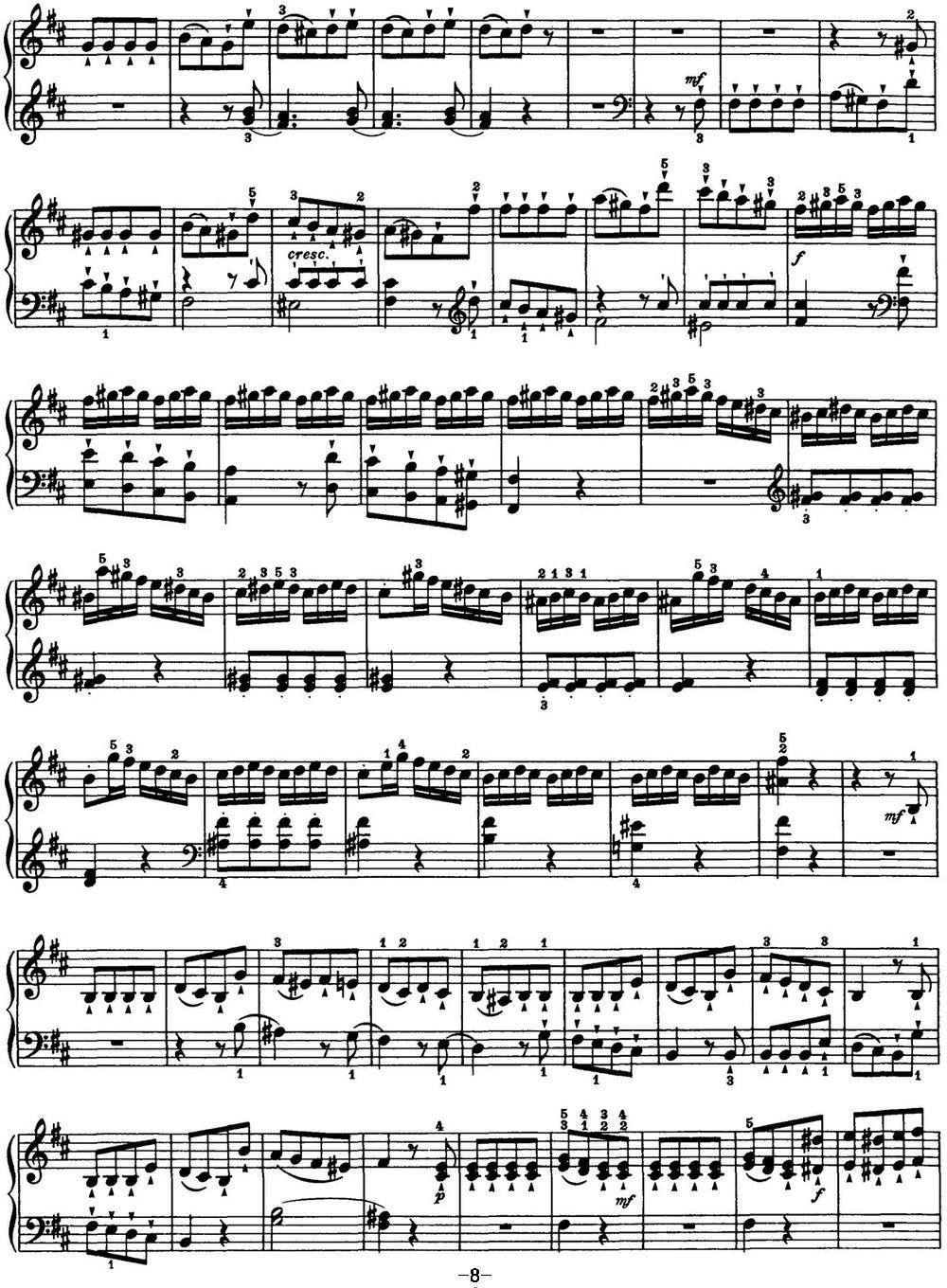 海顿 钢琴奏鸣曲 Hob XVI 32 in B minor钢琴曲谱（图8）