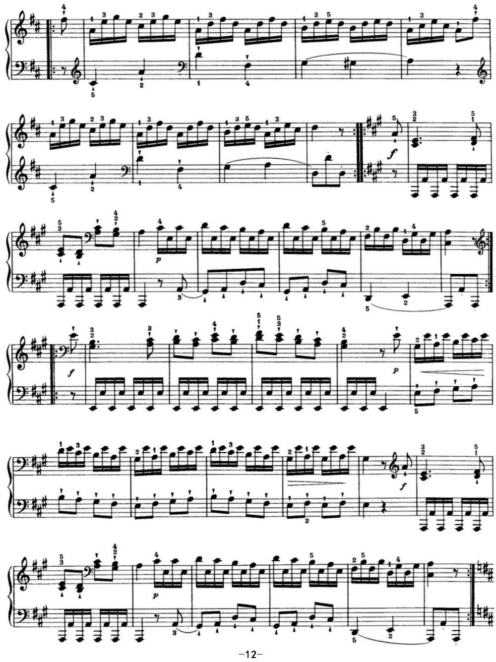 海顿 钢琴奏鸣曲 Hob XVI 19 Divertimento D major钢琴曲谱（图12）