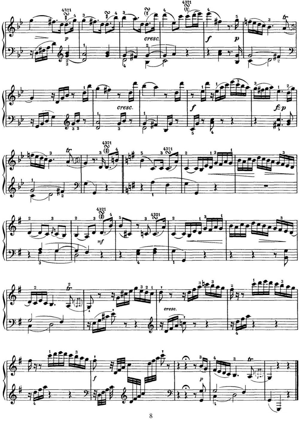 海顿 钢琴奏鸣曲 Hob XVI 44 in G minor钢琴曲谱（图8）