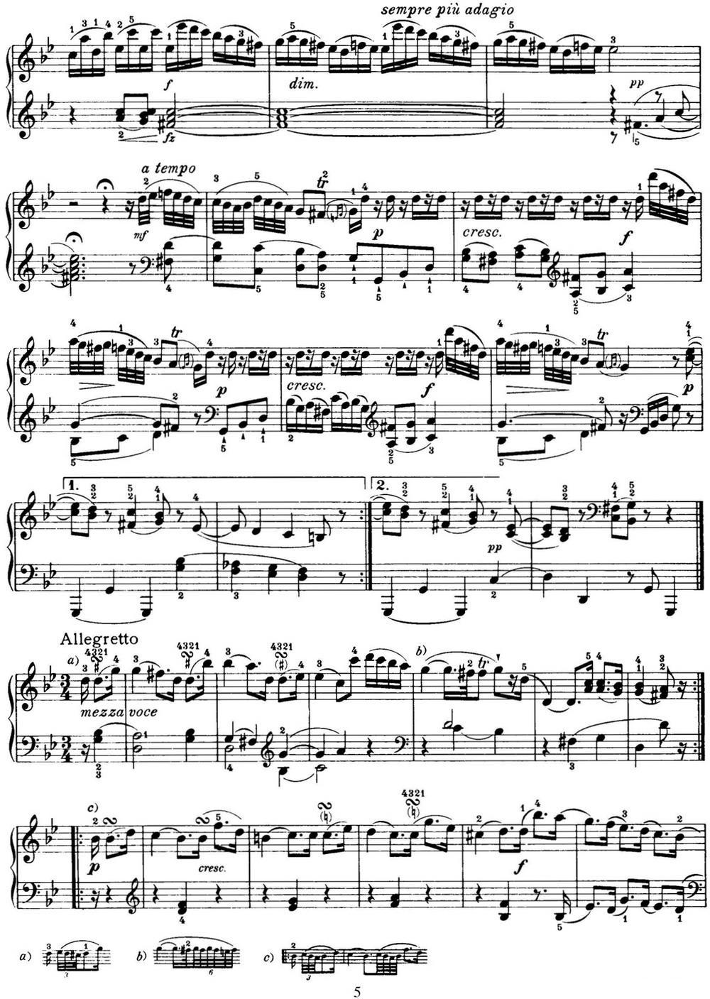 海顿 钢琴奏鸣曲 Hob XVI 44 in G minor钢琴曲谱（图5）