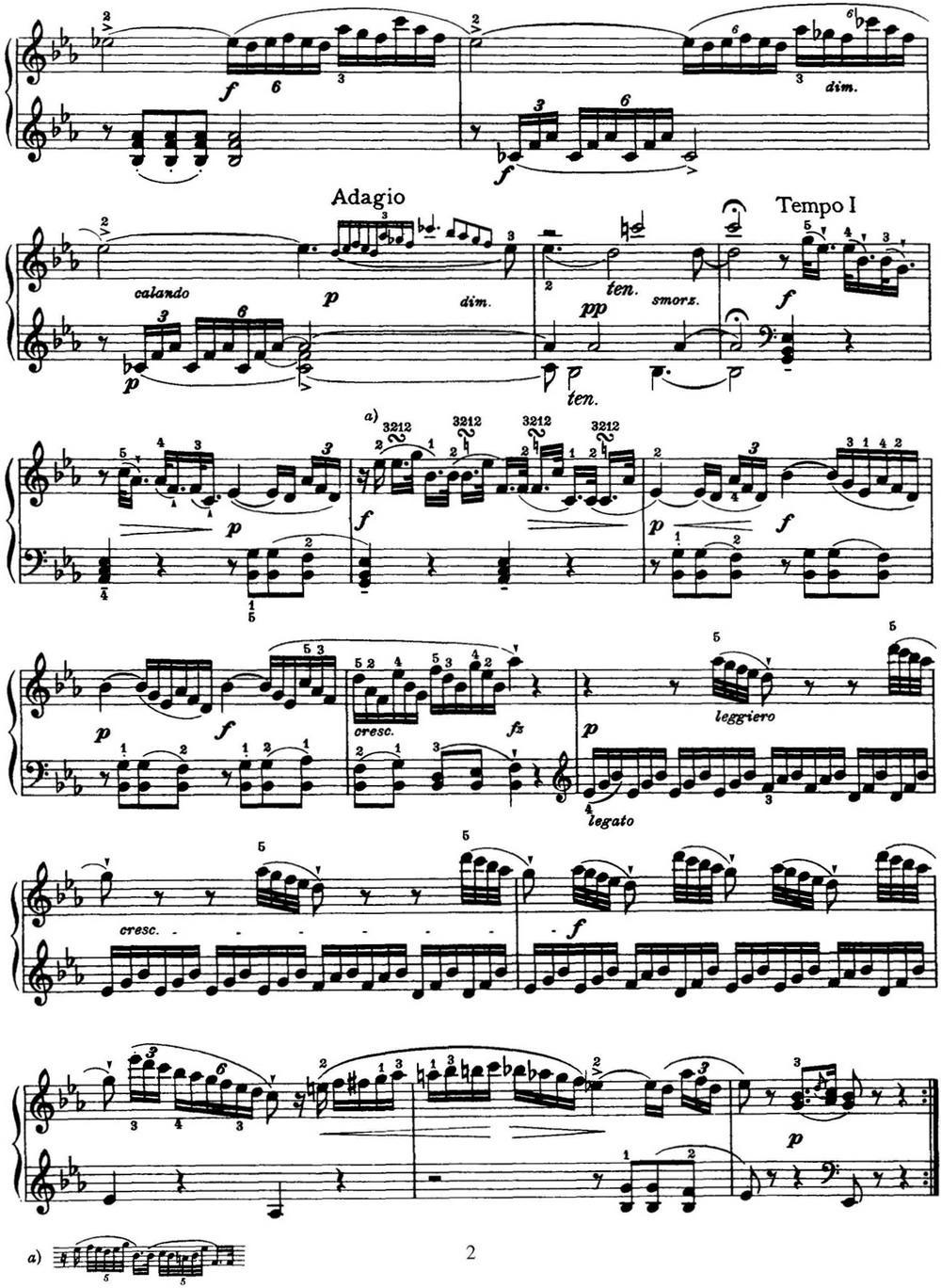 海顿 钢琴奏鸣曲 Hob XVI 20 in C minor钢琴曲谱（图2）