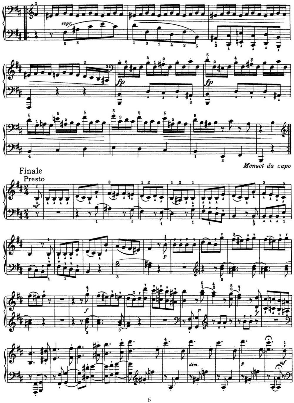 海顿 钢琴奏鸣曲 Hob XVI 32 in B minor钢琴曲谱（图6）