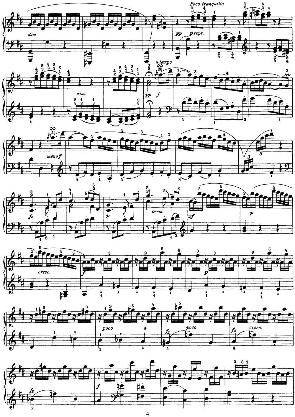 海顿 钢琴奏鸣曲 Hob XVI 24 in D major钢琴曲谱（图4）
