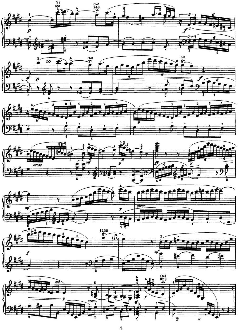 海顿 钢琴奏鸣曲 Hob XVI 31 in E major钢琴曲谱（图4）