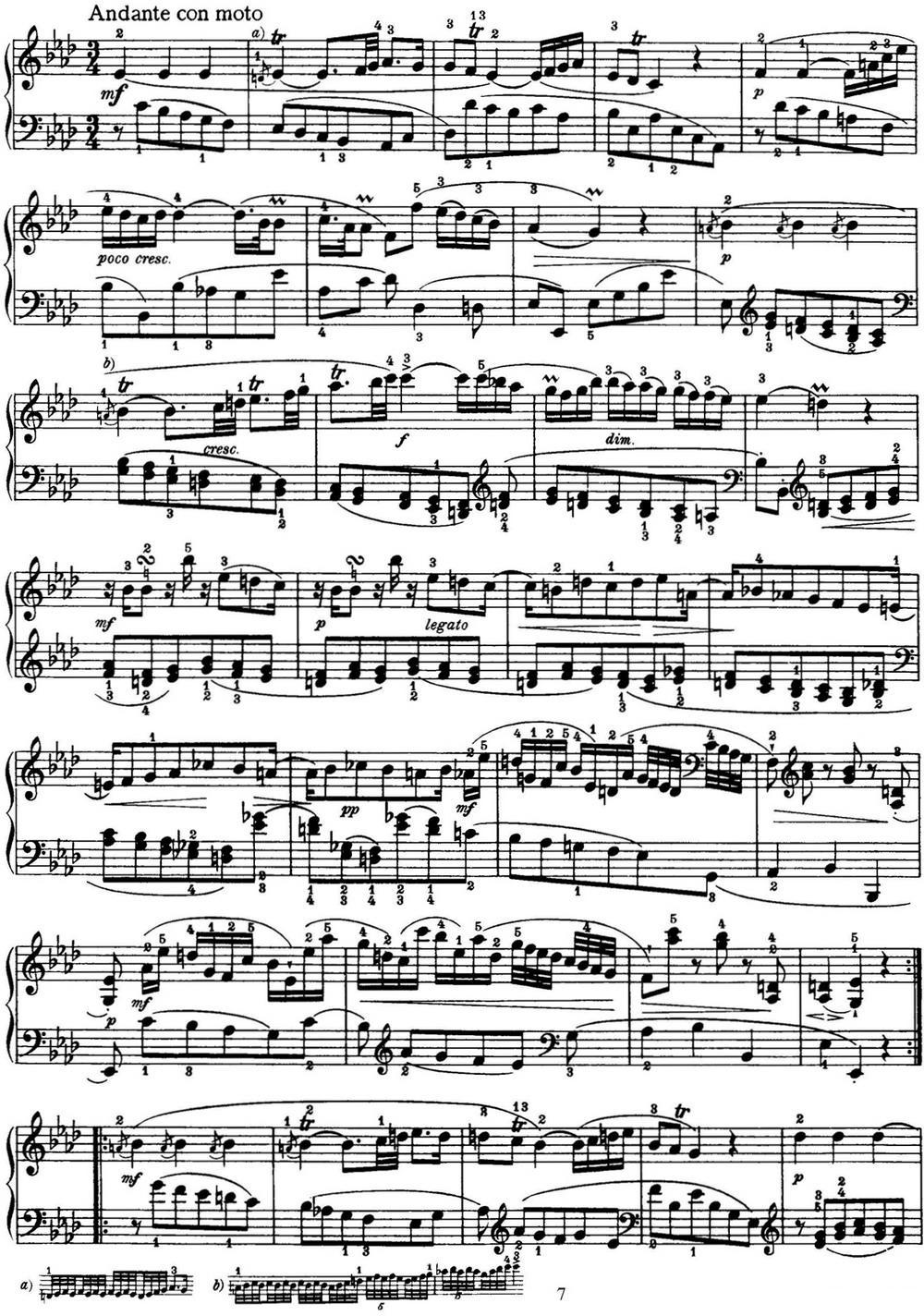 海顿 钢琴奏鸣曲 Hob XVI 20 in C minor钢琴曲谱（图7）