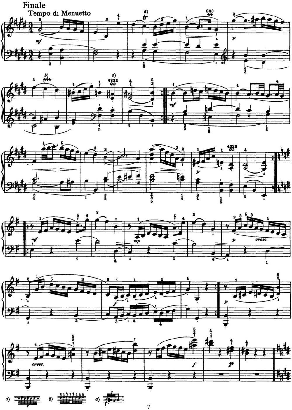 海顿 钢琴奏鸣曲 Hob XVI 22 in E major钢琴曲谱（图7）