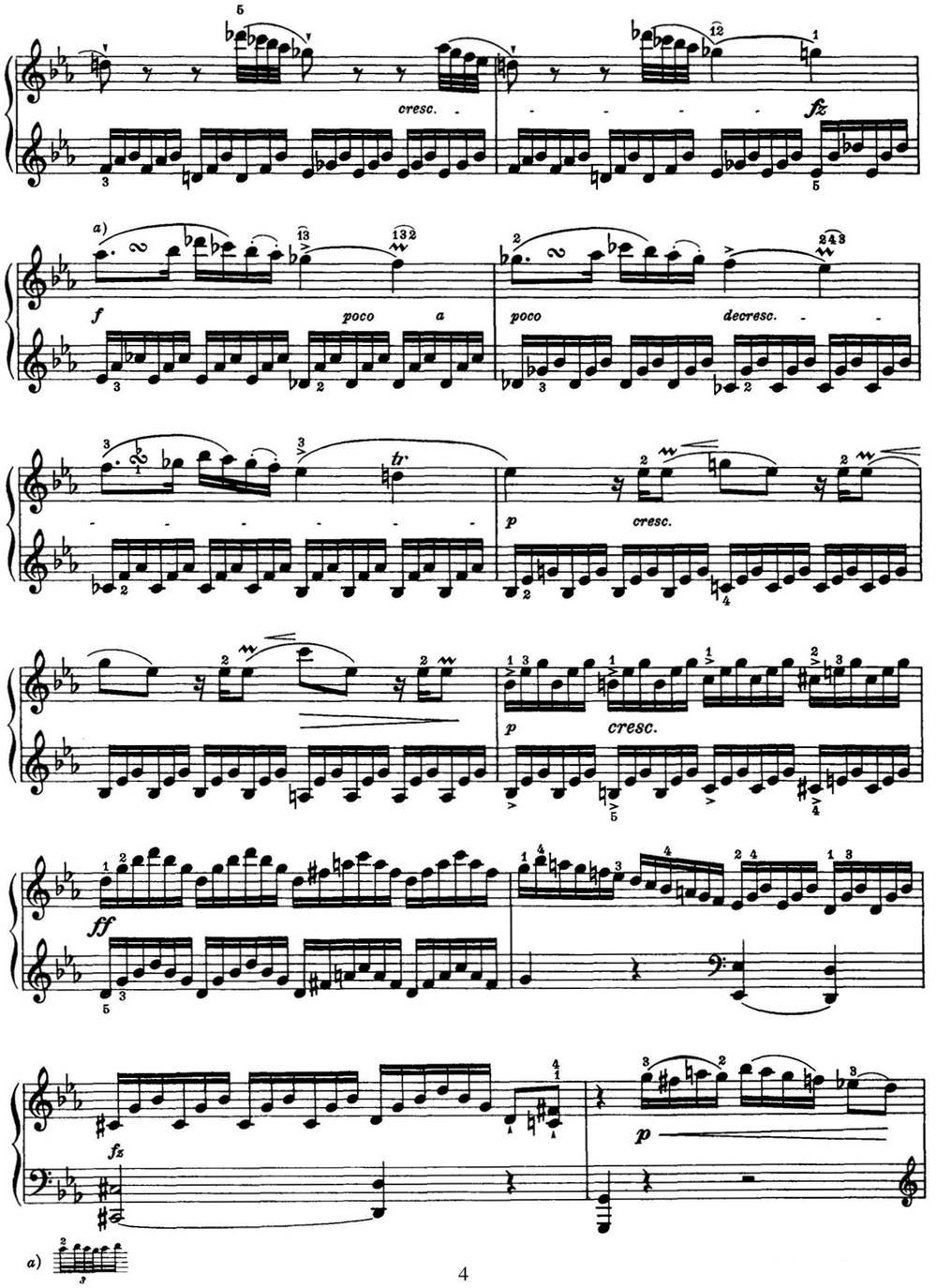 海顿 钢琴奏鸣曲 Hob XVI 20 in C minor钢琴曲谱（图4）