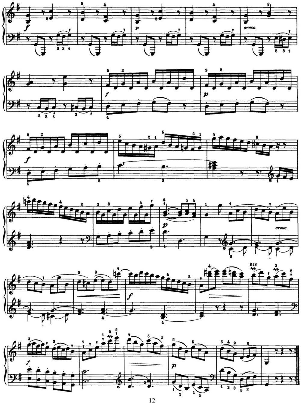 海顿 钢琴奏鸣曲 Hob XVI 39 in G major钢琴曲谱（图12）