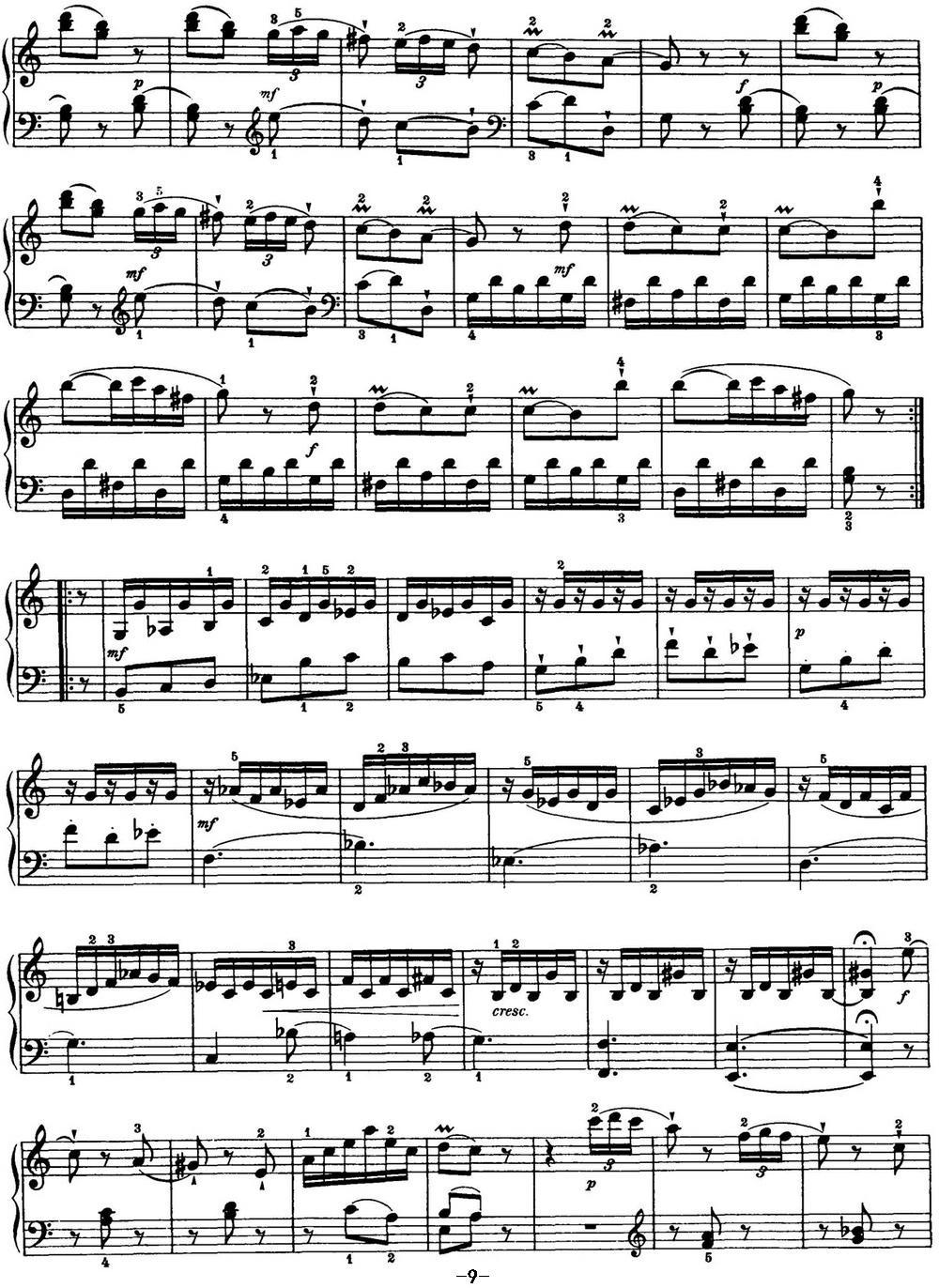 海顿 钢琴奏鸣曲 Hob XVI 21 in C major钢琴曲谱（图9）