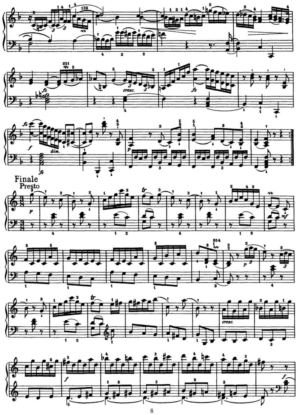 海顿 钢琴奏鸣曲 Hob XVI 21 in C major钢琴曲谱（图8）