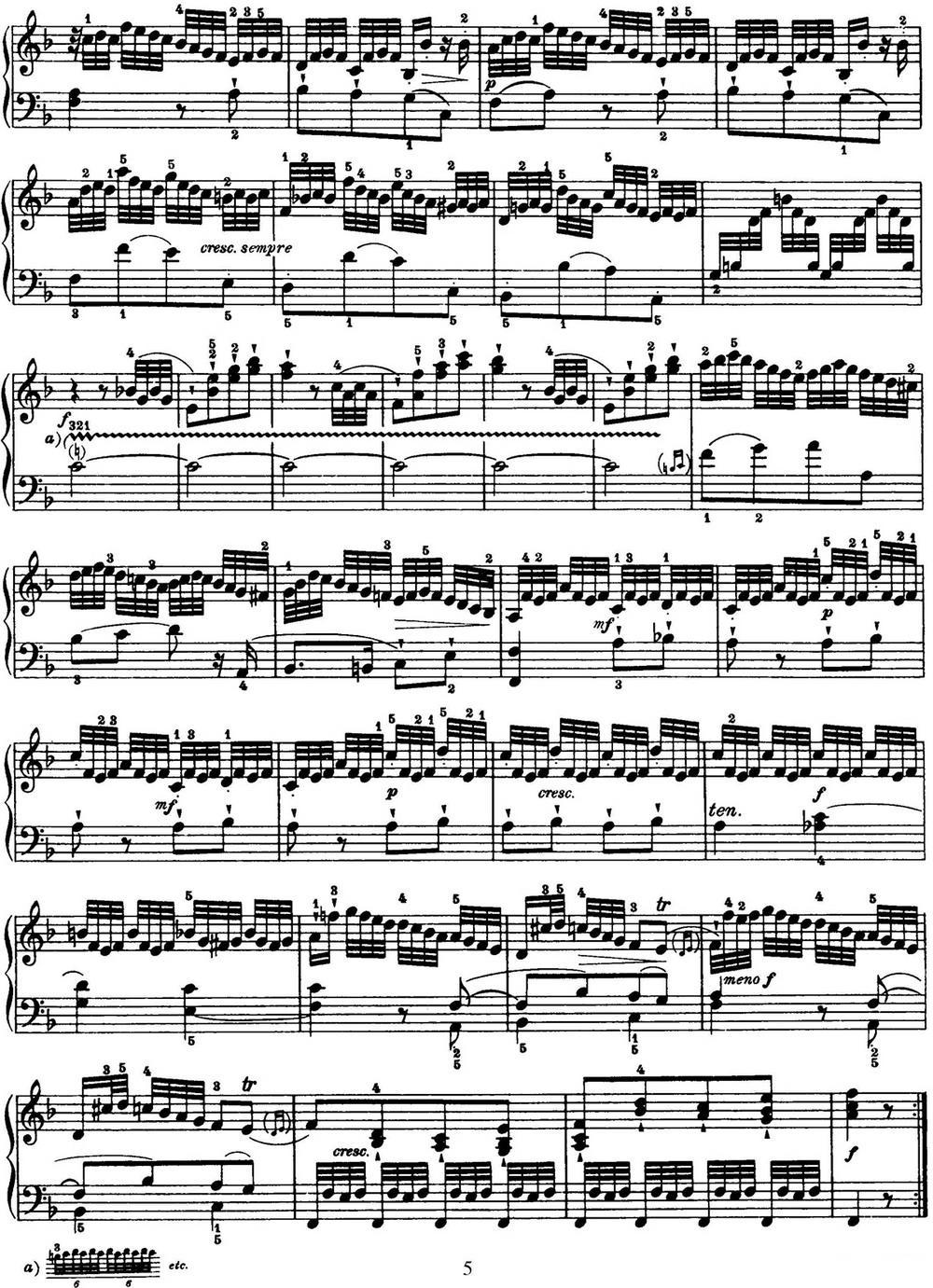 海顿 钢琴奏鸣曲 Hob XVI 23 in F major钢琴曲谱（图5）