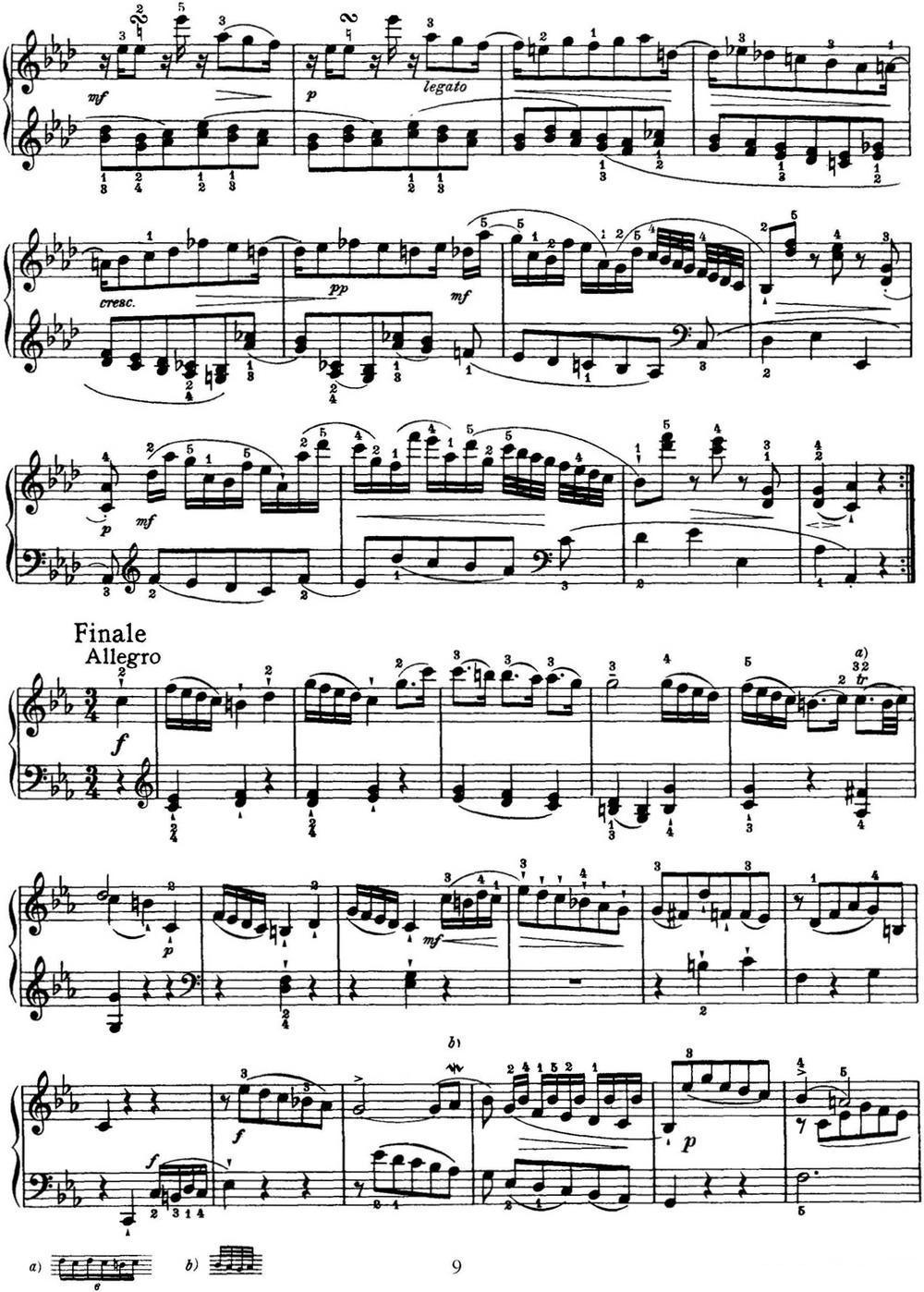 海顿 钢琴奏鸣曲 Hob XVI 20 in C minor钢琴曲谱（图9）
