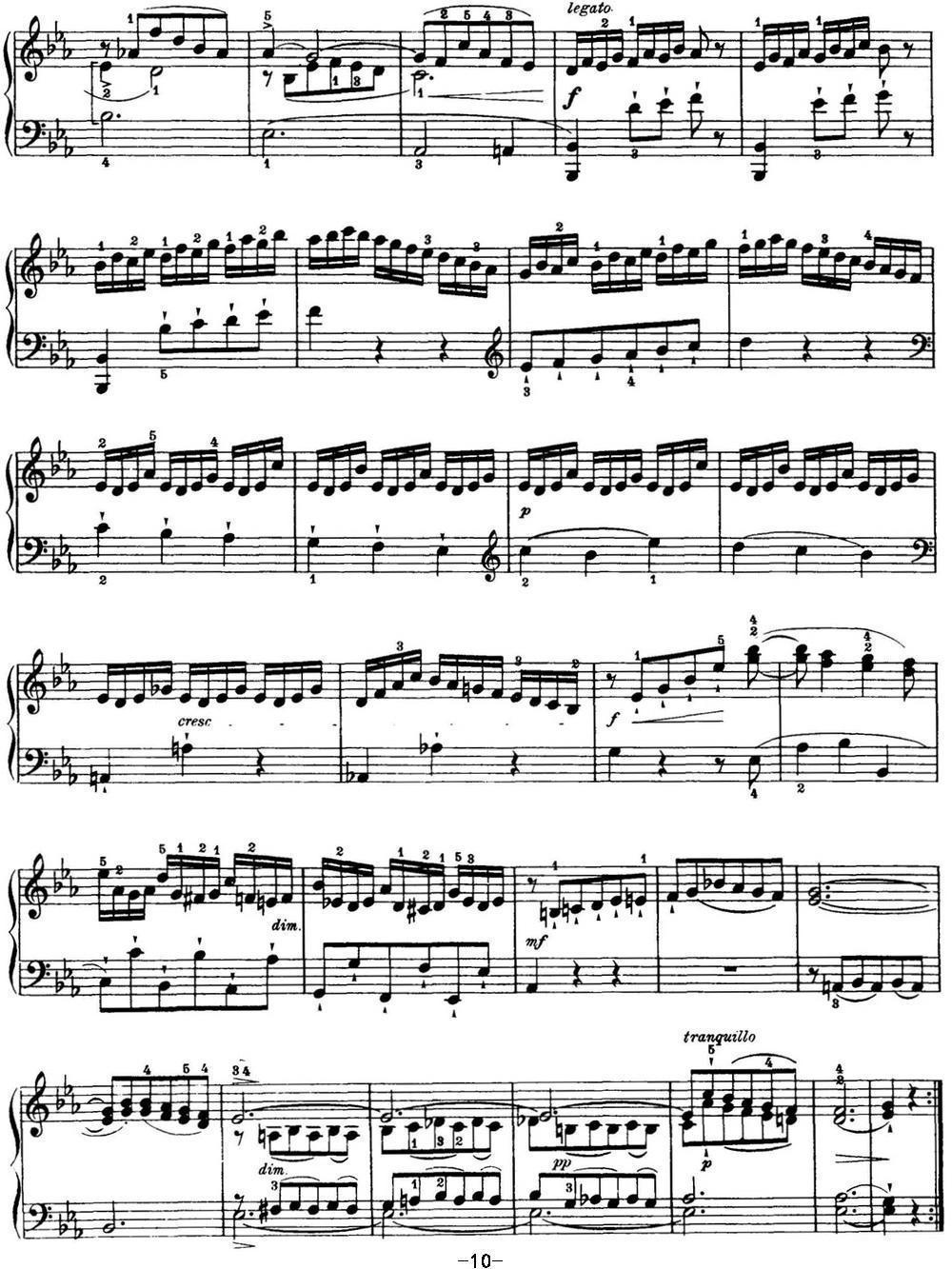 海顿 钢琴奏鸣曲 Hob XVI 20 in C minor钢琴曲谱（图10）