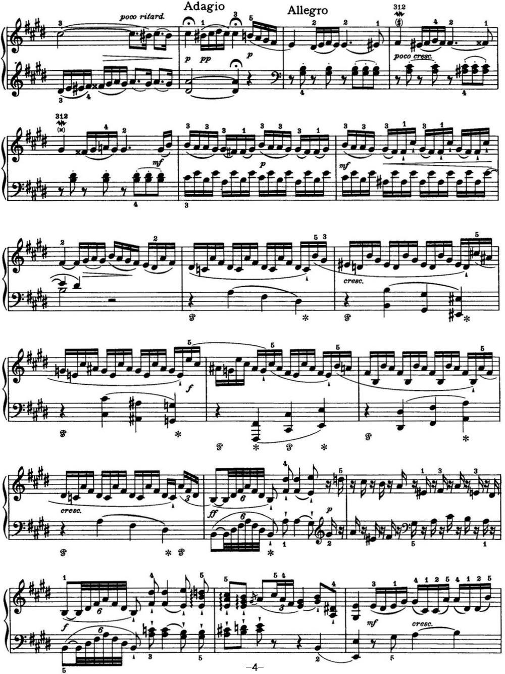 海顿 钢琴奏鸣曲 Hob XVI 22 in E major钢琴曲谱（图4）