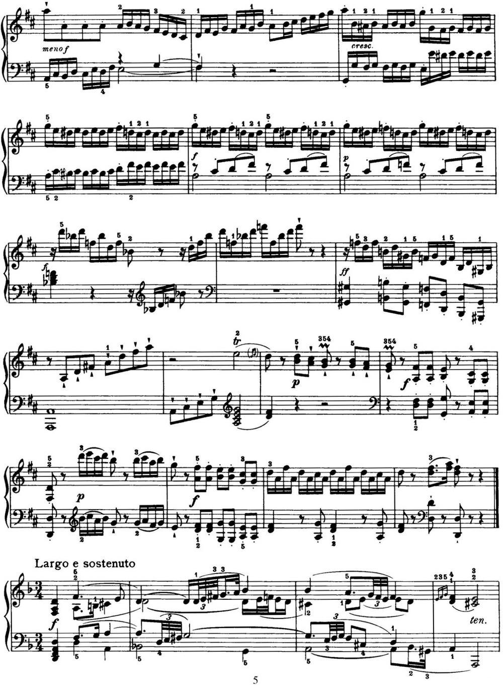 海顿 钢琴奏鸣曲 Hob XVI 37 in D major钢琴曲谱（图5）