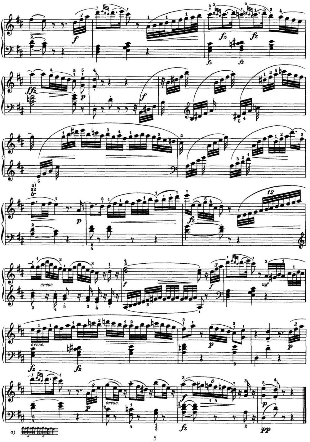 海顿 钢琴奏鸣曲 Hob XVI 42 in D major钢琴曲谱（图5）