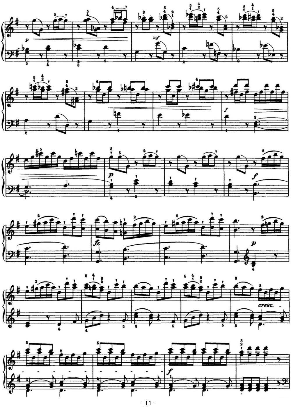 海顿 钢琴奏鸣曲 Hob XVI 39 in G major钢琴曲谱（图11）
