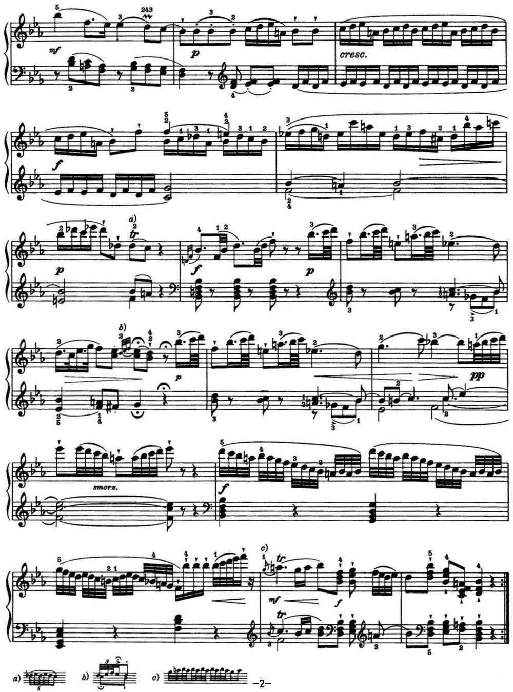 海顿 钢琴奏鸣曲 Hob XVI 38 in E-flat major钢琴曲谱（图2）