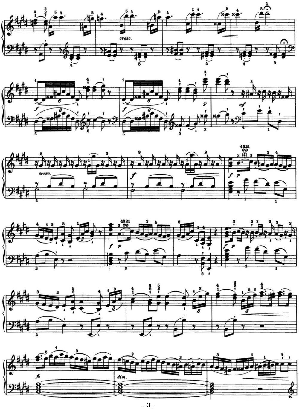 海顿 钢琴奏鸣曲 Hob XVI 22 in E major钢琴曲谱（图3）