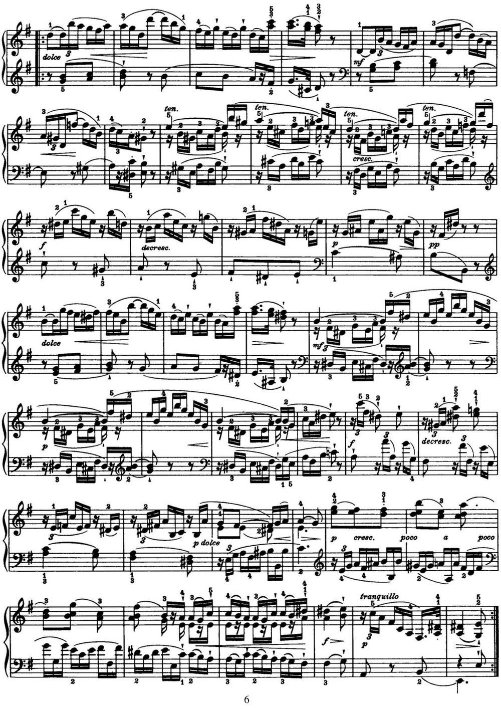 海顿 钢琴奏鸣曲 Hob XVI 22 in E major钢琴曲谱（图6）