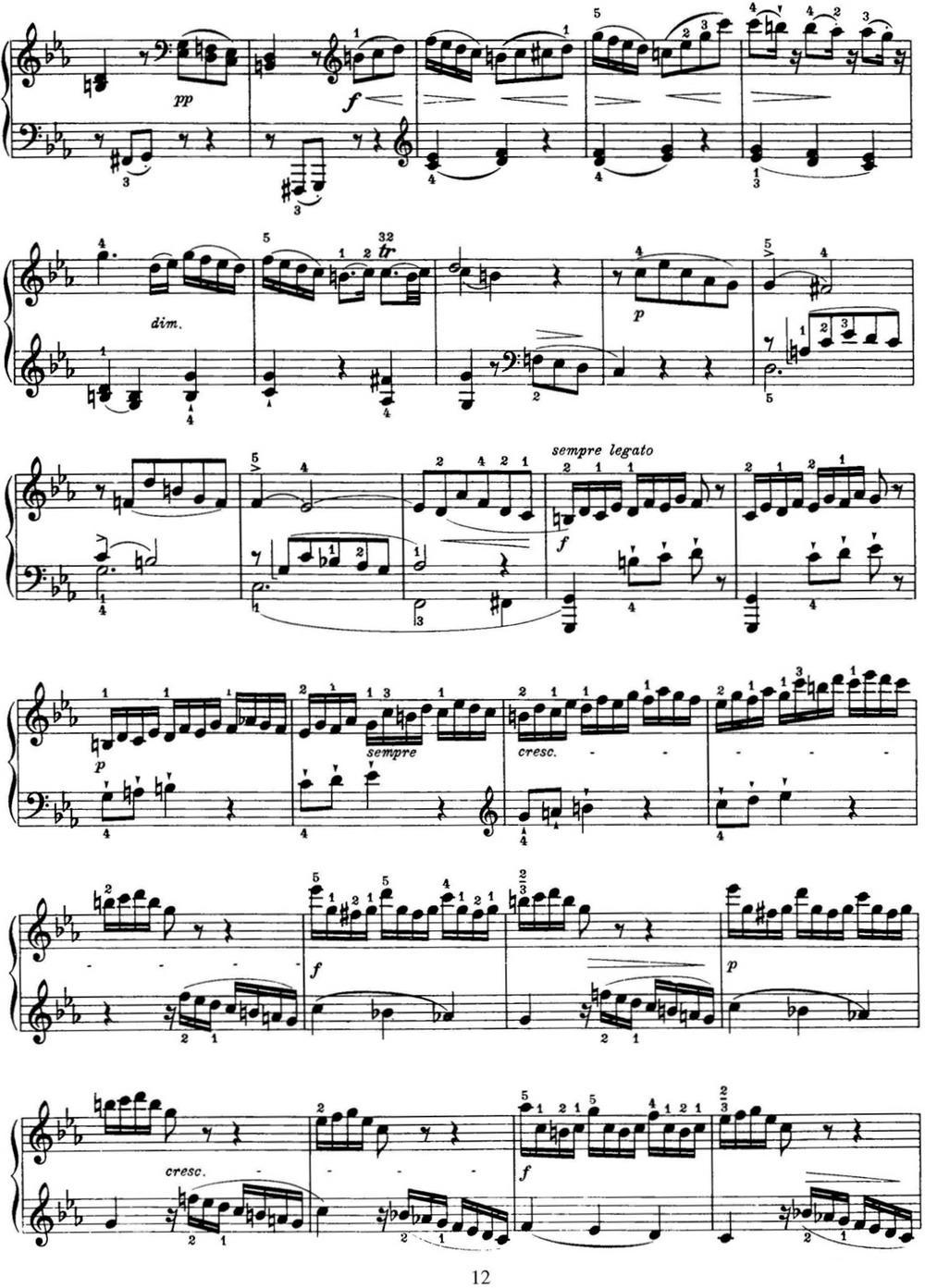 海顿 钢琴奏鸣曲 Hob XVI 20 in C minor钢琴曲谱（图12）