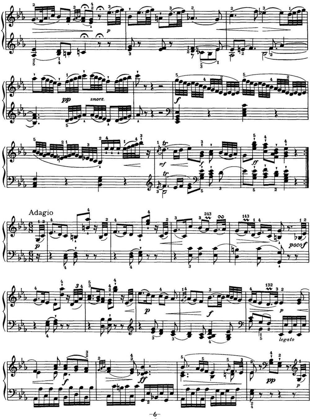 海顿 钢琴奏鸣曲 Hob XVI 38 in E-flat major钢琴曲谱（图6）