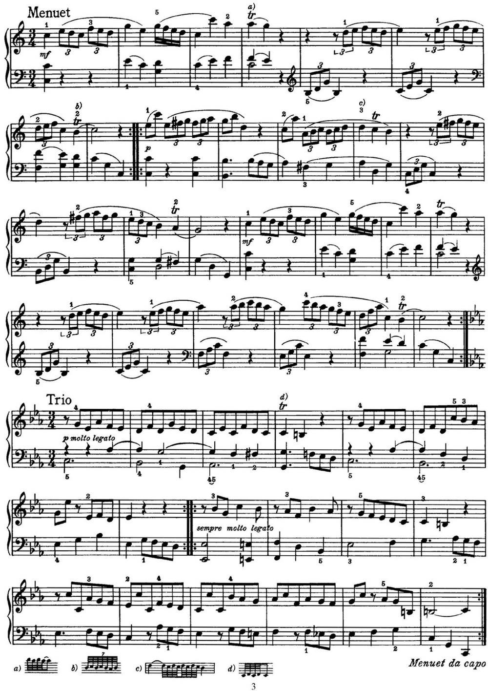 海顿 钢琴奏鸣曲 Hob XVI 10 Divertimento C major钢琴曲谱（图3）