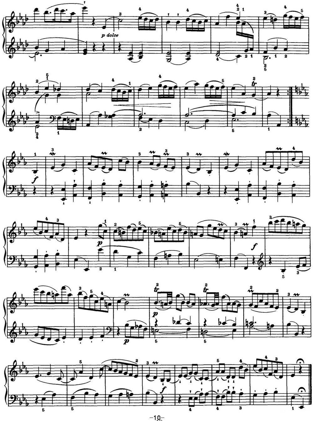 海顿 钢琴奏鸣曲 Hob XVI 38 in E-flat major钢琴曲谱（图10）