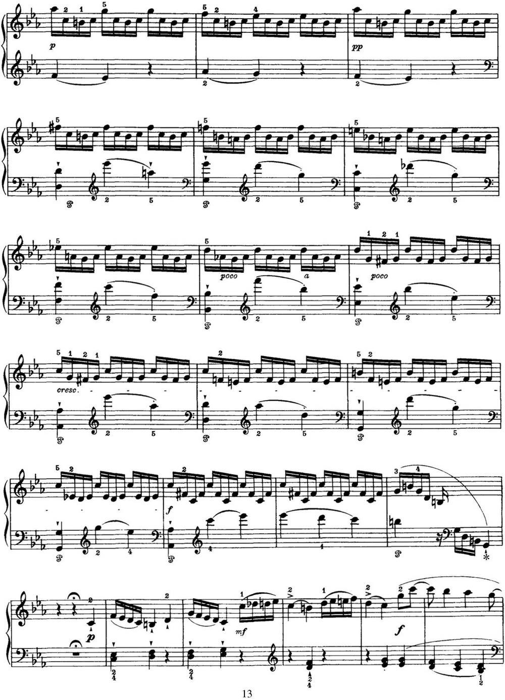 海顿 钢琴奏鸣曲 Hob XVI 20 in C minor钢琴曲谱（图13）
