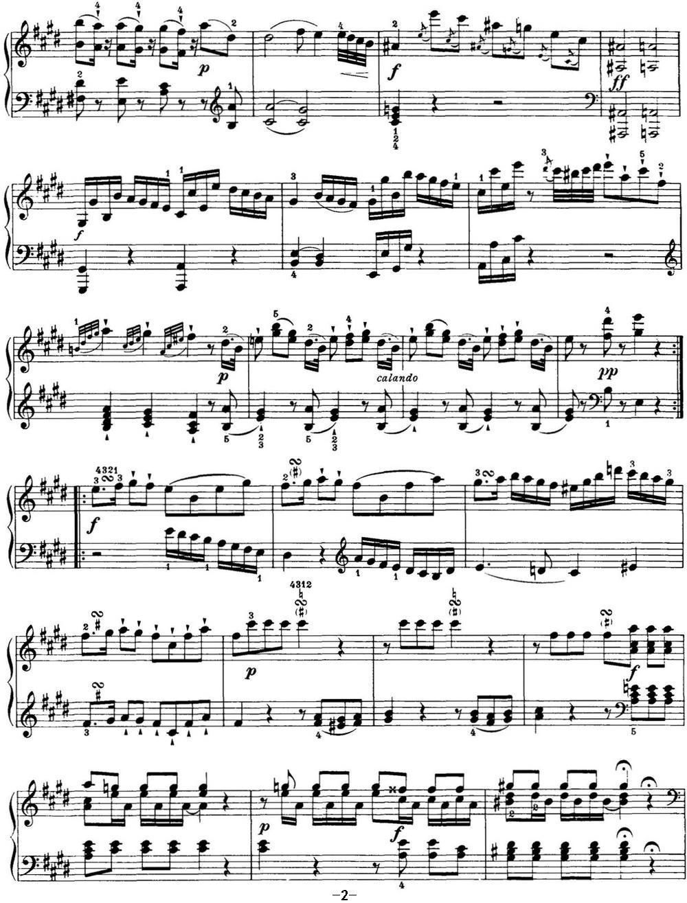 海顿 钢琴奏鸣曲 Hob XVI 36 in C-sharp minor钢琴曲谱（图2）