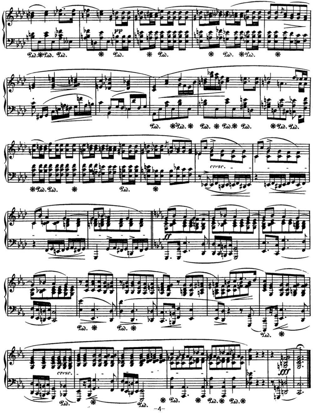 肖邦 波兰舞曲 Op.40 No.2 c小调 Polonaise钢琴曲谱（图4）