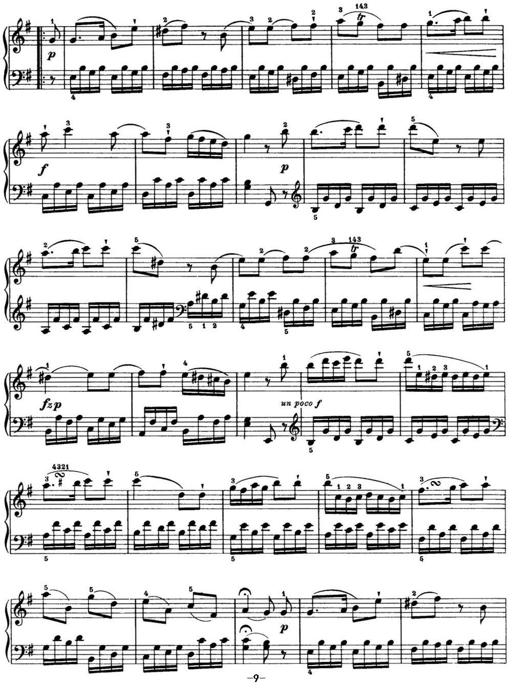 海顿 钢琴奏鸣曲 Hob XVI 34 in E minor钢琴曲谱（图9）