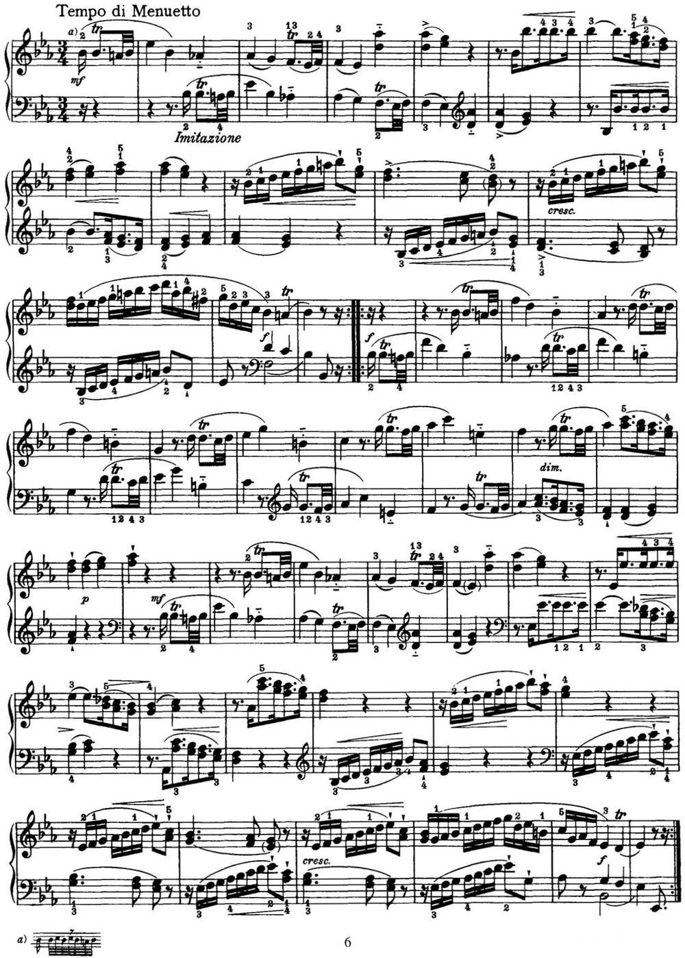 海顿 钢琴奏鸣曲 Hob XVI 25 in E-flat major钢琴曲谱（图6）