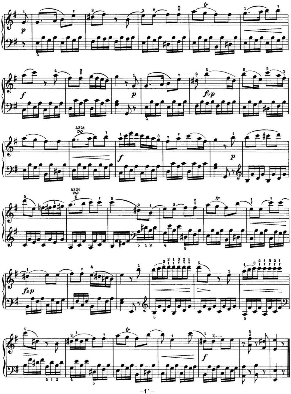 海顿 钢琴奏鸣曲 Hob XVI 34 in E minor钢琴曲谱（图11）