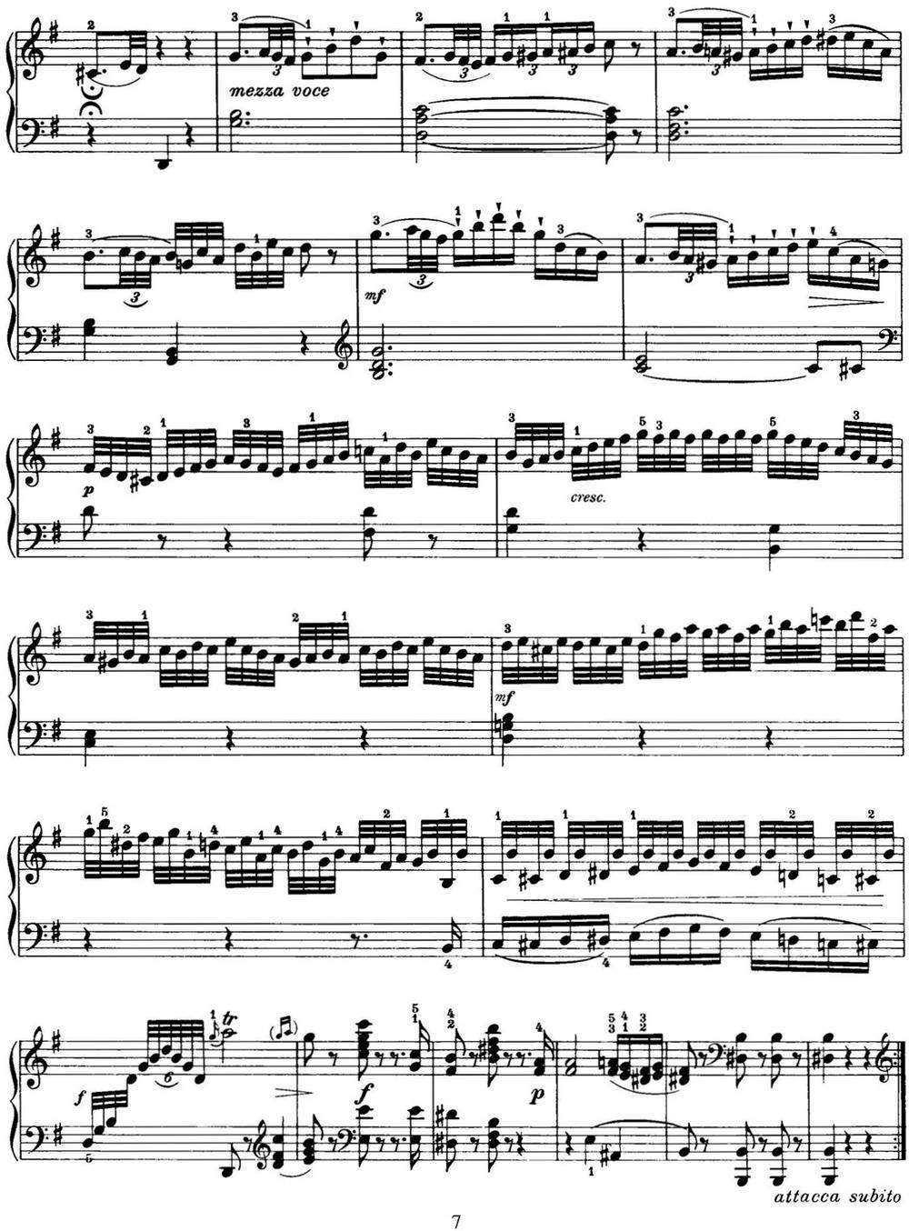 海顿 钢琴奏鸣曲 Hob XVI 34 in E minor钢琴曲谱（图7）