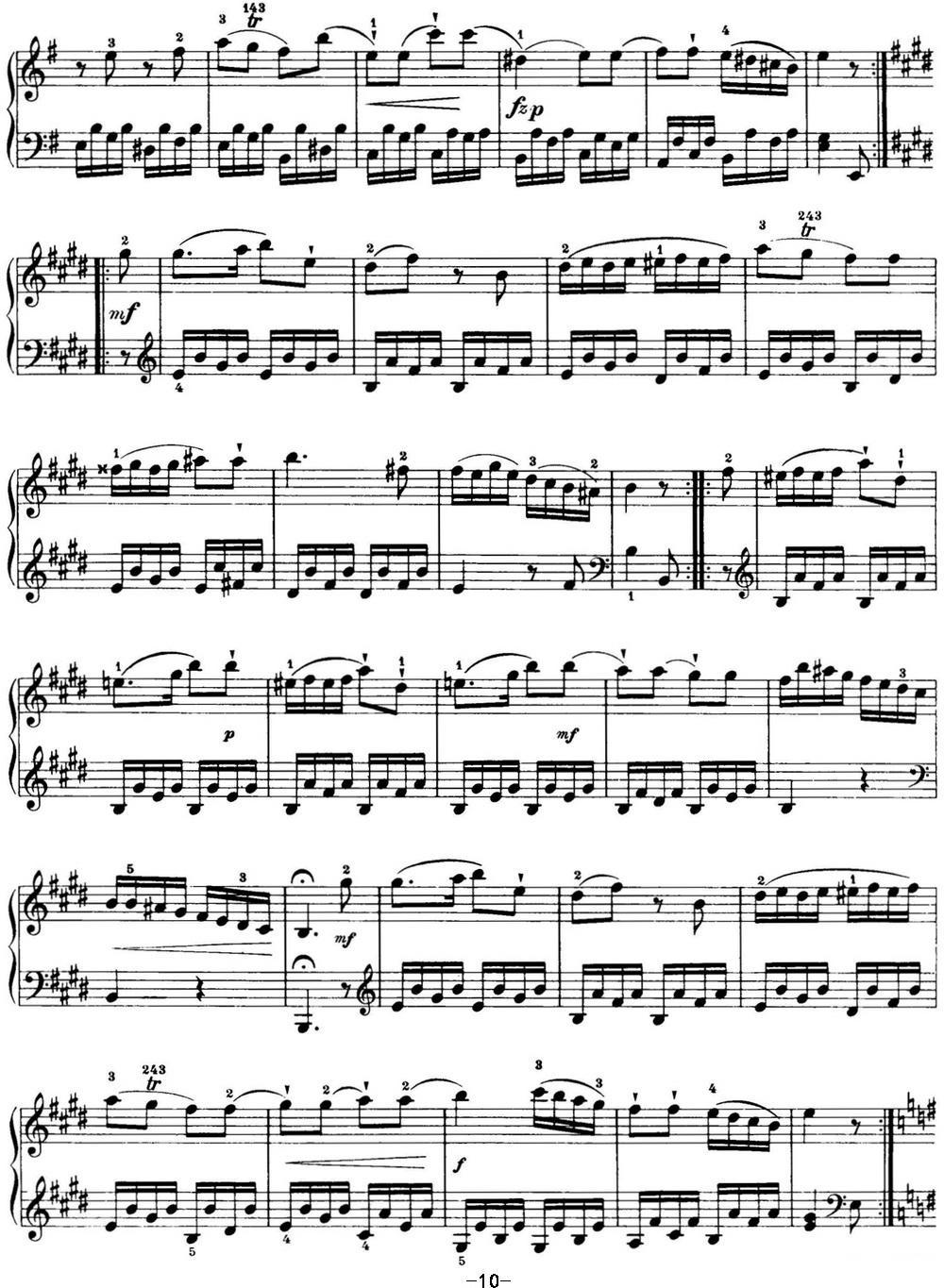 海顿 钢琴奏鸣曲 Hob XVI 34 in E minor钢琴曲谱（图10）