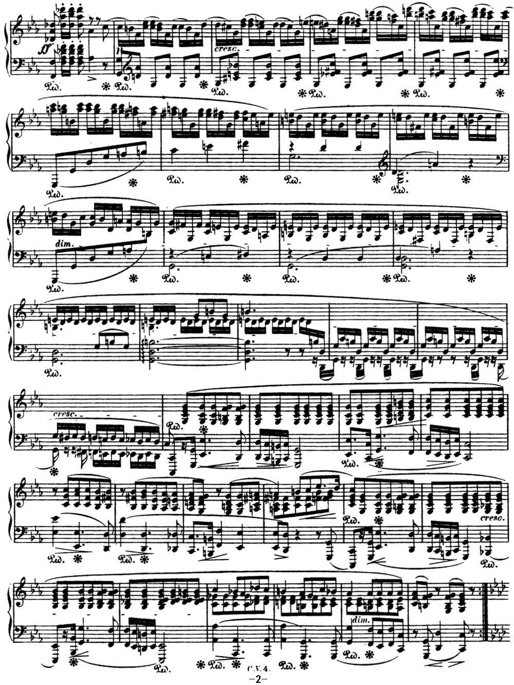 肖邦 波兰舞曲 Op.40 No.2 c小调 Polonaise钢琴曲谱（图2）