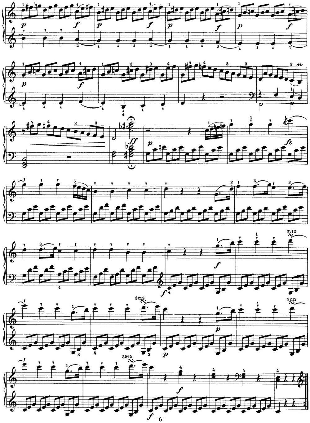 海顿 钢琴奏鸣曲 Hob XVI 35 in C major钢琴曲谱（图6）