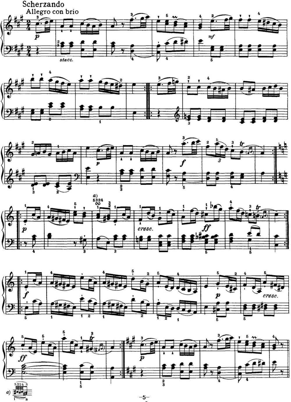 海顿 钢琴奏鸣曲 Hob XVI 36 in C-sharp minor钢琴曲谱（图5）