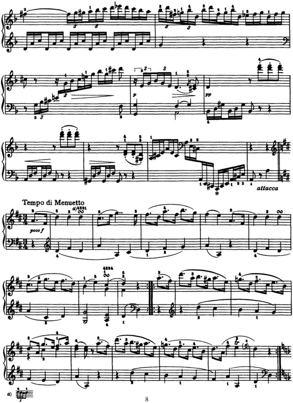 海顿 钢琴奏鸣曲 Hob XVI 33 in D major钢琴曲谱（图8）