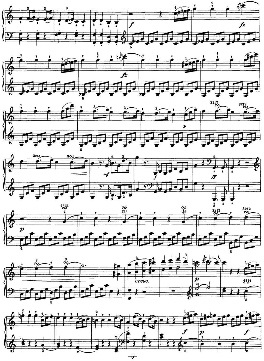 海顿 钢琴奏鸣曲 Hob XVI 35 in C major钢琴曲谱（图5）