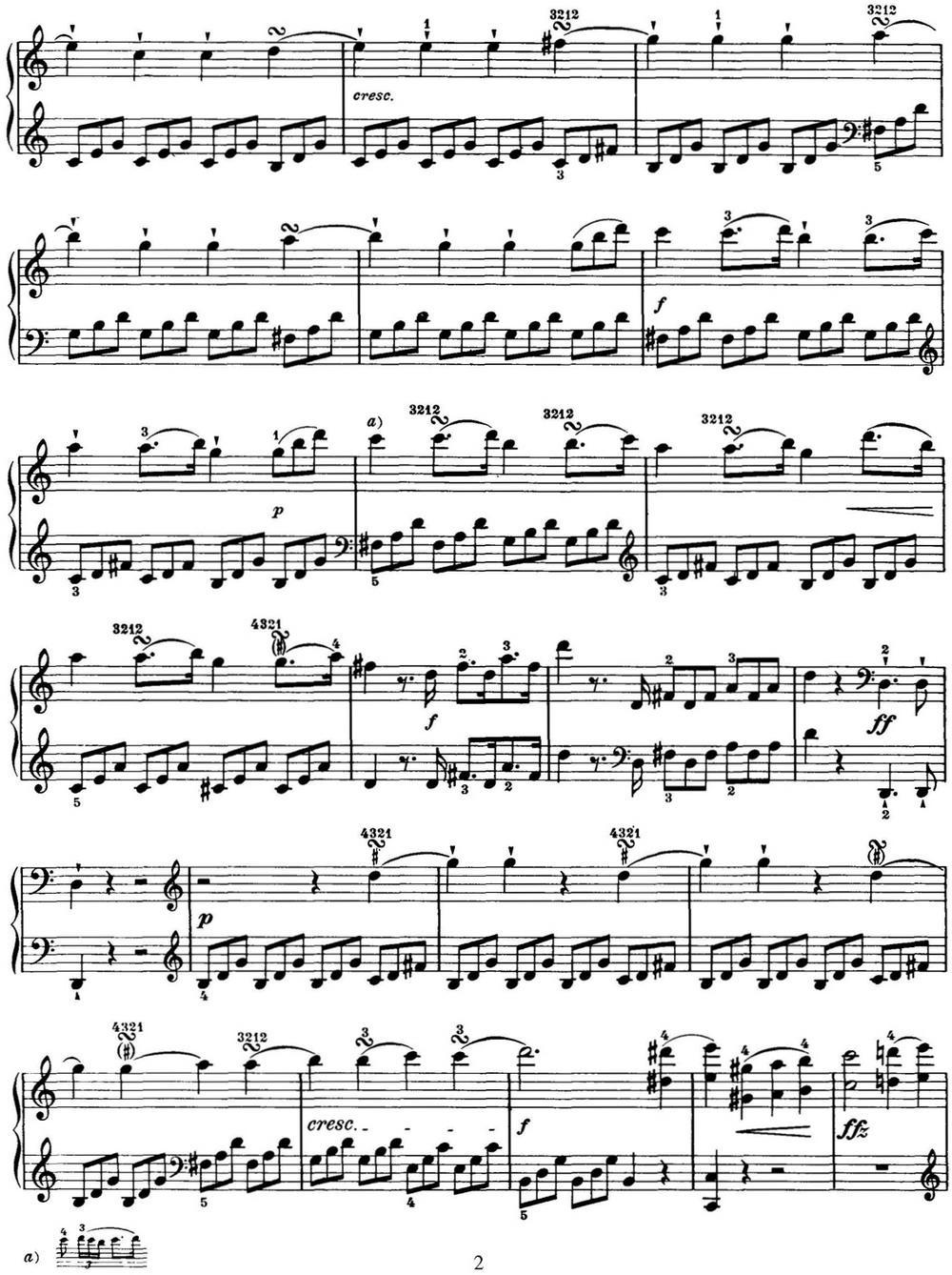 海顿 钢琴奏鸣曲 Hob XVI 35 in C major钢琴曲谱（图2）