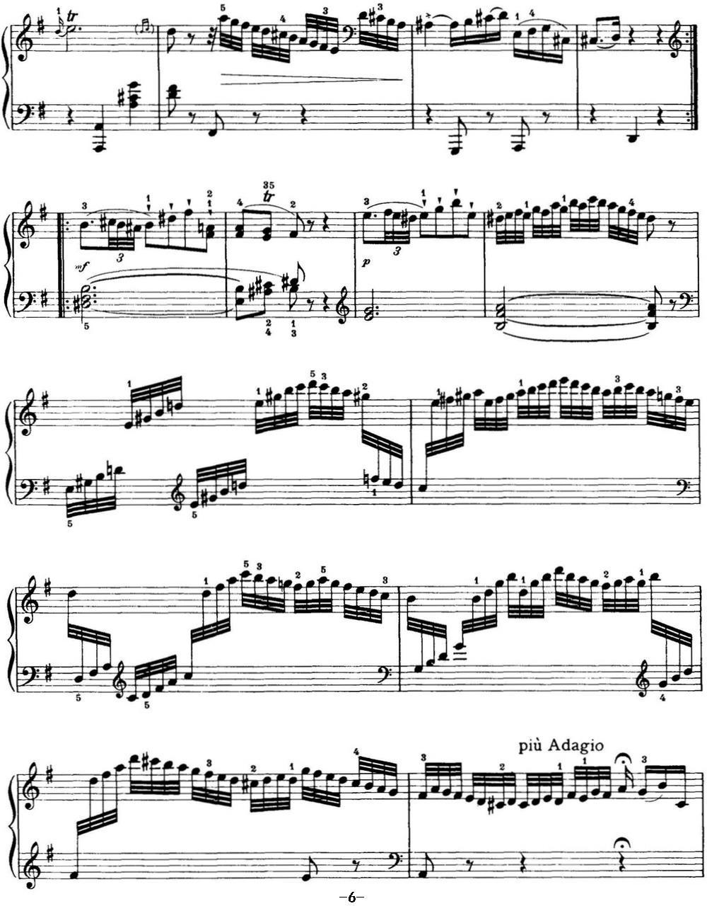 海顿 钢琴奏鸣曲 Hob XVI 34 in E minor钢琴曲谱（图6）