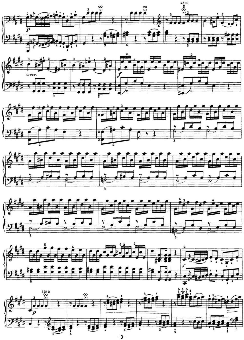 海顿 钢琴奏鸣曲 Hob XVI 36 in C-sharp minor钢琴曲谱（图3）