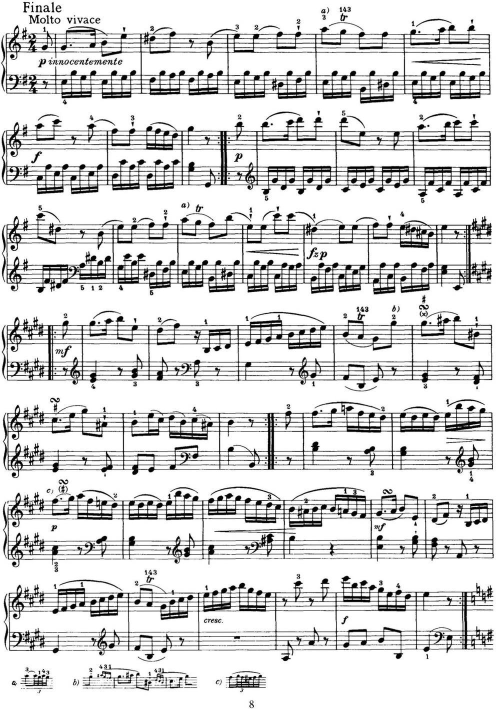 海顿 钢琴奏鸣曲 Hob XVI 34 in E minor钢琴曲谱（图8）