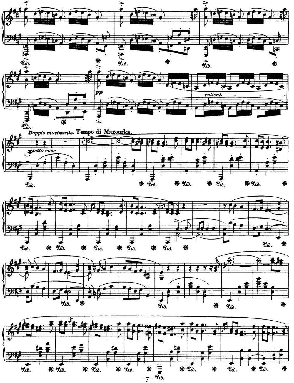 肖邦 波兰舞曲 Op.44 升f小调 Polonaise钢琴曲谱（图7）