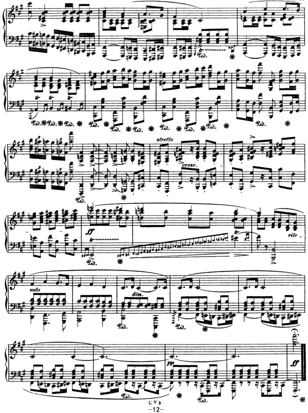 肖邦 波兰舞曲 Op.44 升f小调 Polonaise钢琴曲谱（图12）