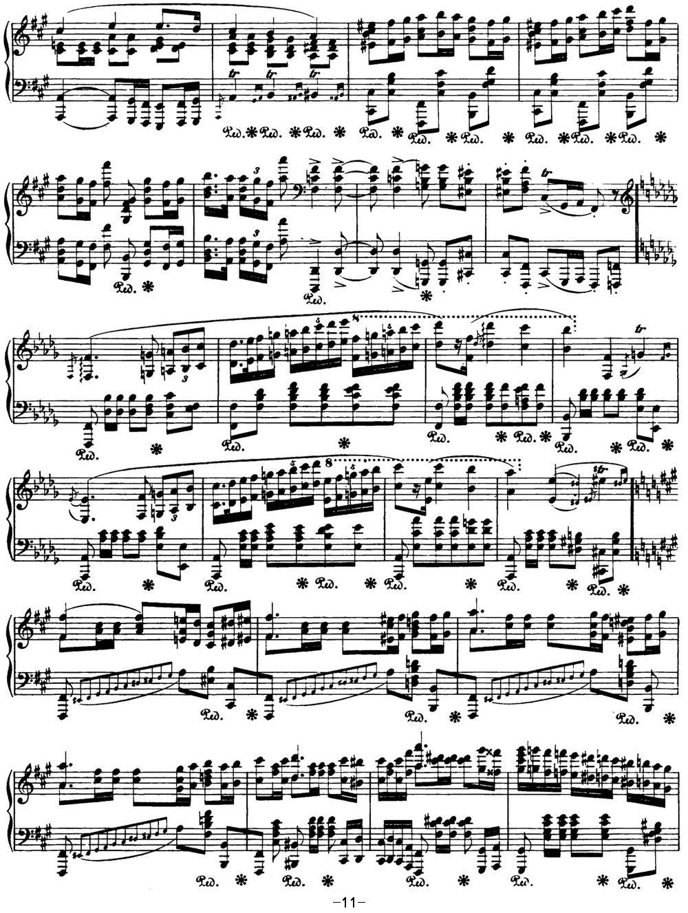 肖邦 波兰舞曲 Op.44 升f小调 Polonaise钢琴曲谱（图11）