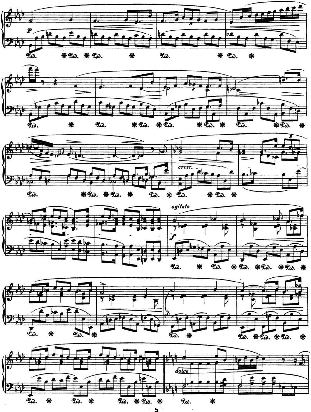 肖邦 幻想波兰舞曲 Op.61 降A大调 Polonaise钢琴曲谱（图5）